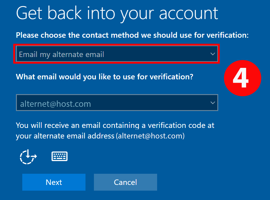 Choosing your contact method dropdown Choosing your contact method dropdown
