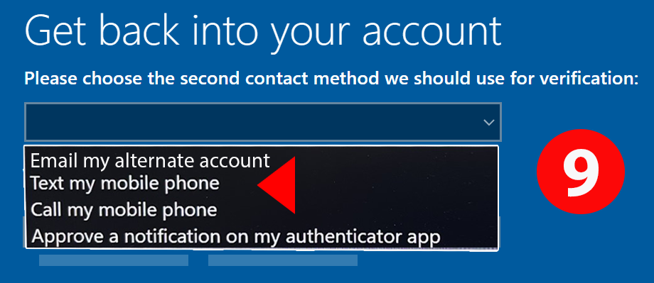 Choosing second method for verification Choosing second method for verification