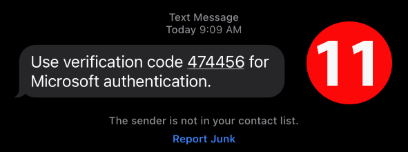 Verification code text message Verification code text message