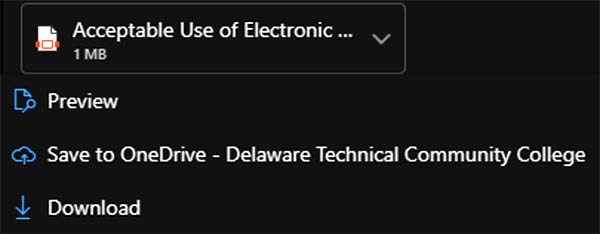 Outlook selecting attachment