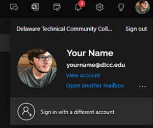 Web Mail Profile information box